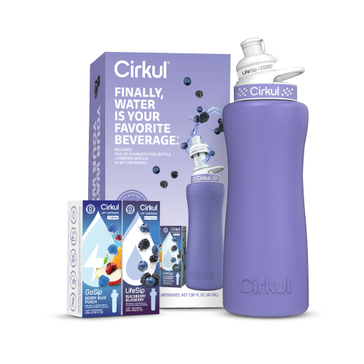 32oz. Matte Periwinkle Stainless Steel Bottle Starter Kit W5