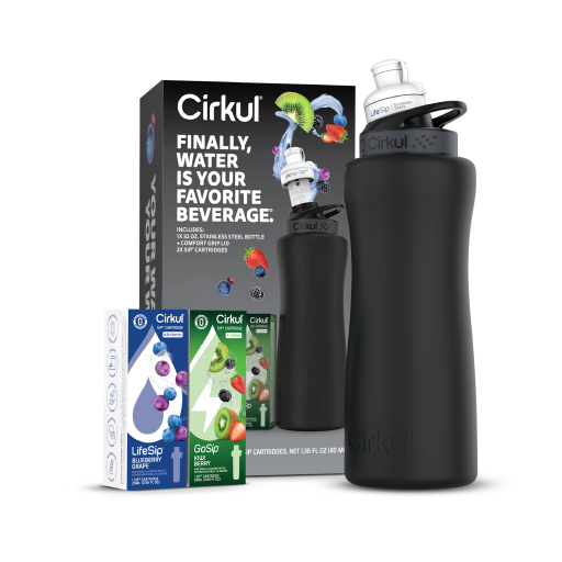 32oz. Matte Black Stainless Steel Bottle Starter Kit K3